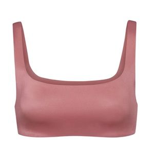 Skims Bralette Satin Square Neck Size XSmall, Berry BR-BRA-1092